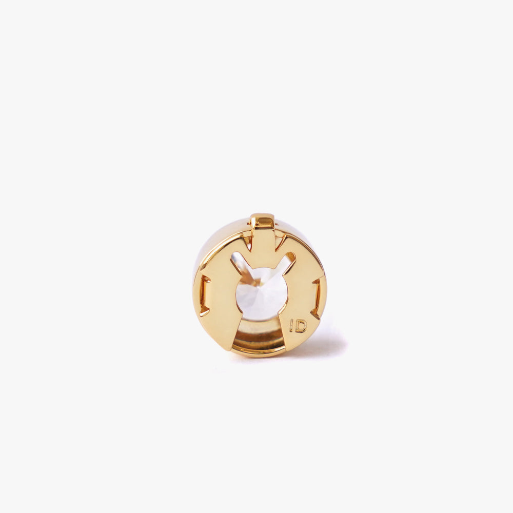 Mega circle button cover white gold
