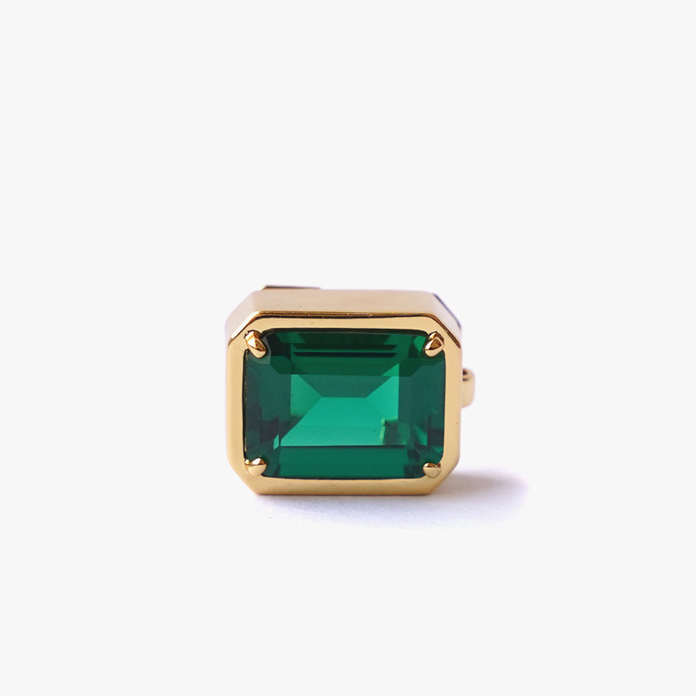 Mega rectangle button cover green gold
