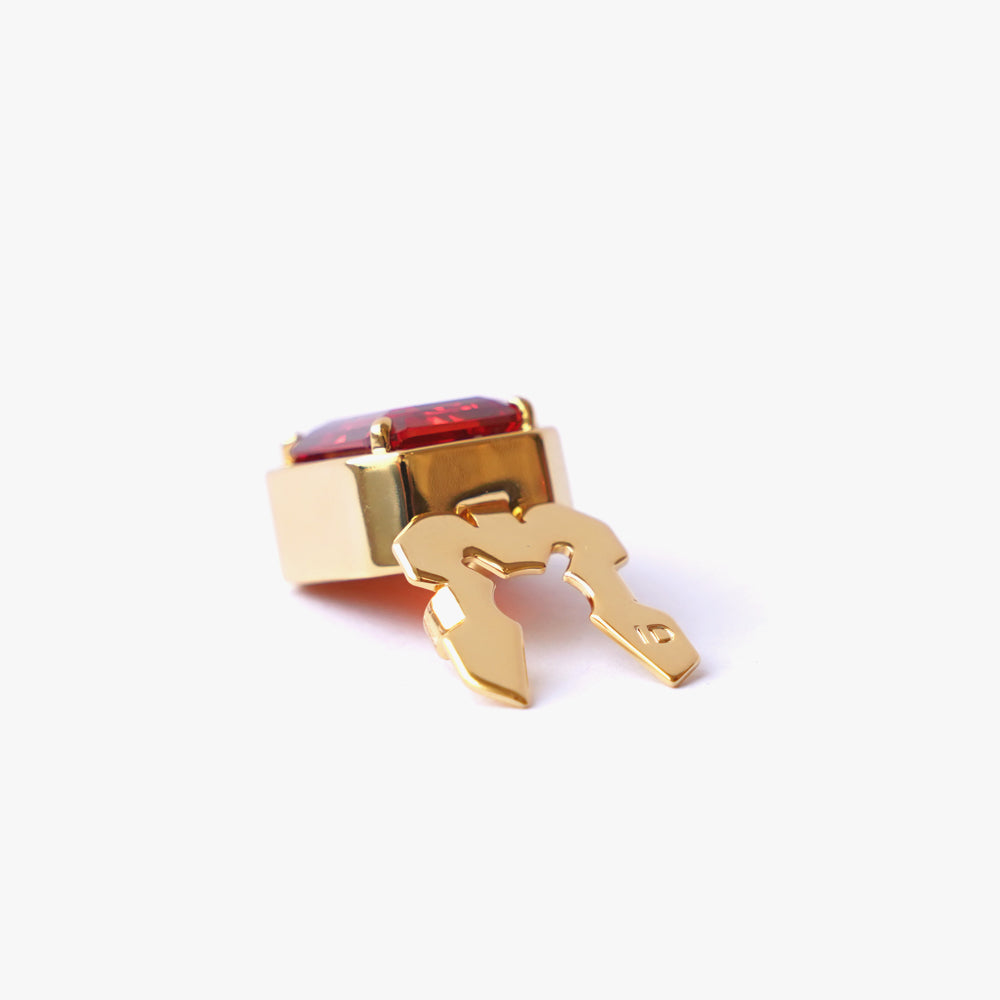 Mega rectangle button cover orange gold