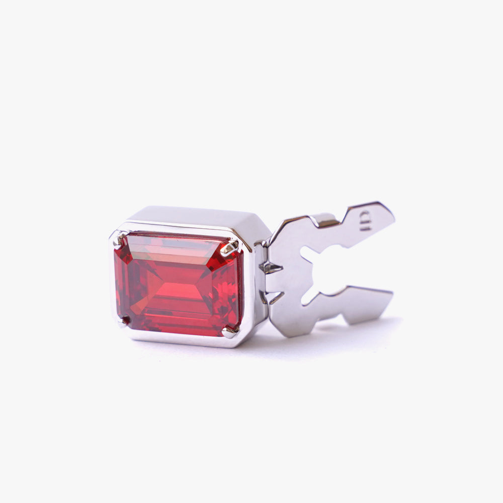 Mega rectangle button cover orange silver