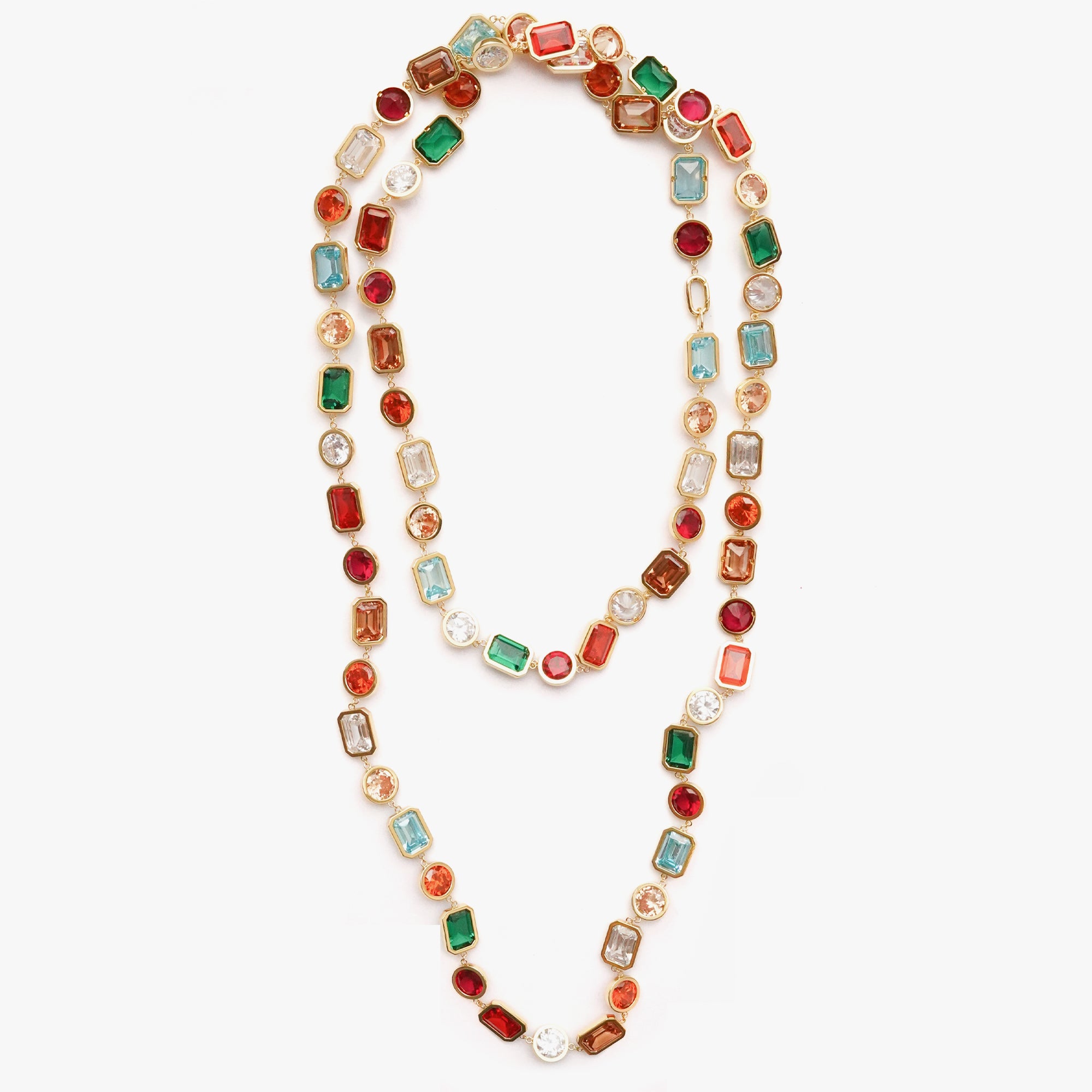 Mega necklace long multi gold