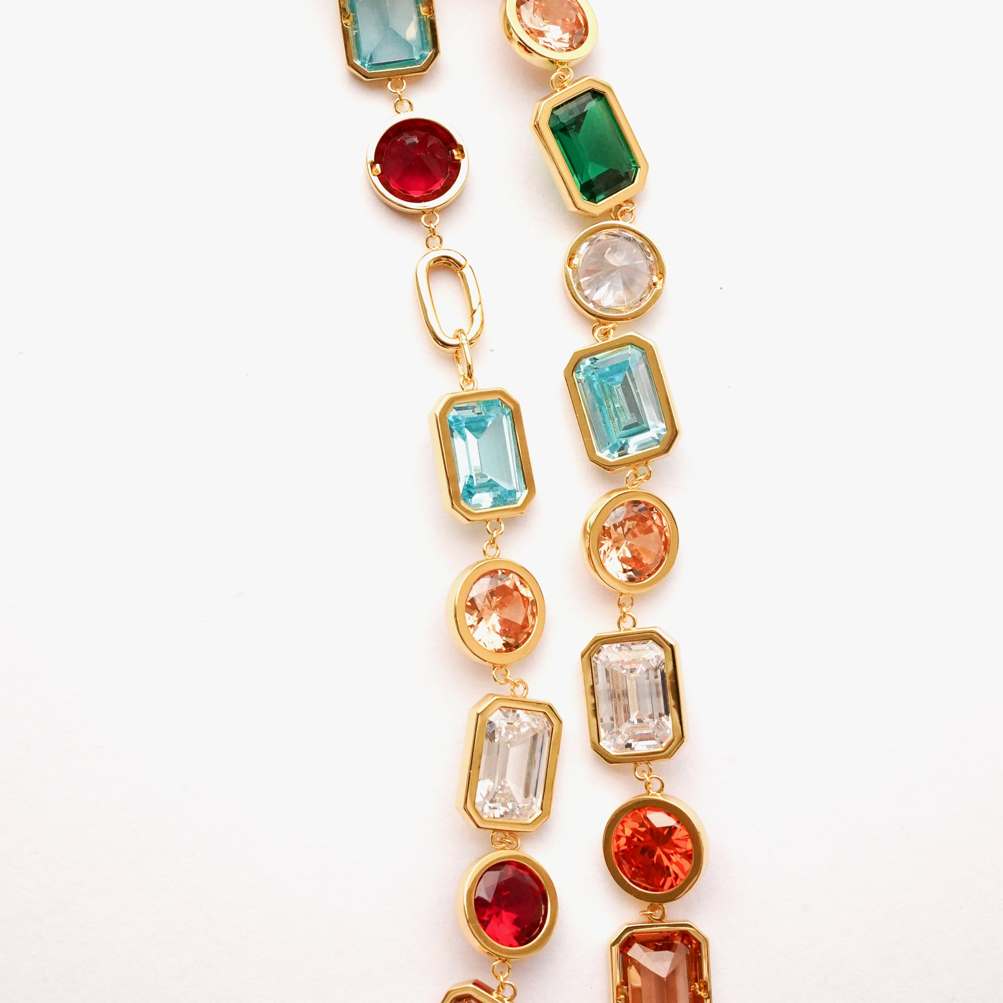 Mega necklace long multi gold