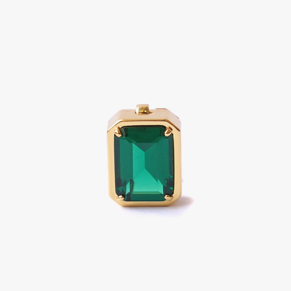 Mega rectangle button cover green gold