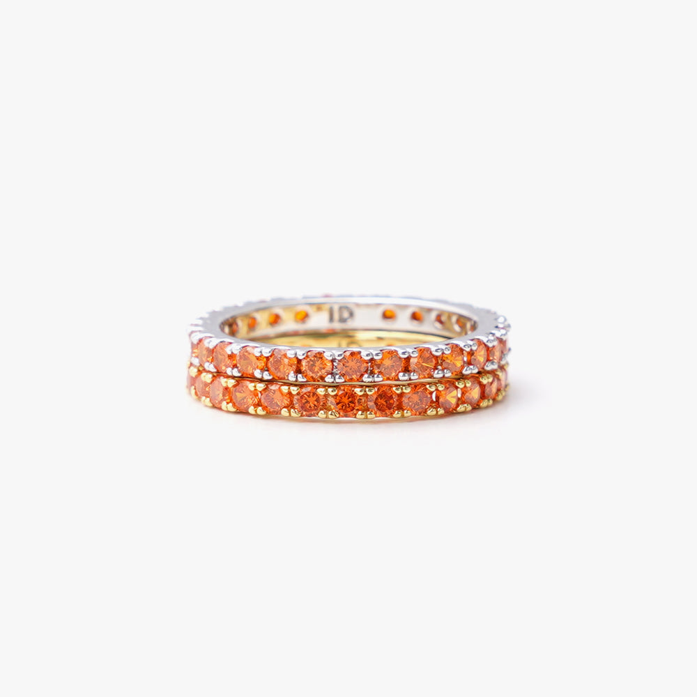 Colorful ring slim orange silver
