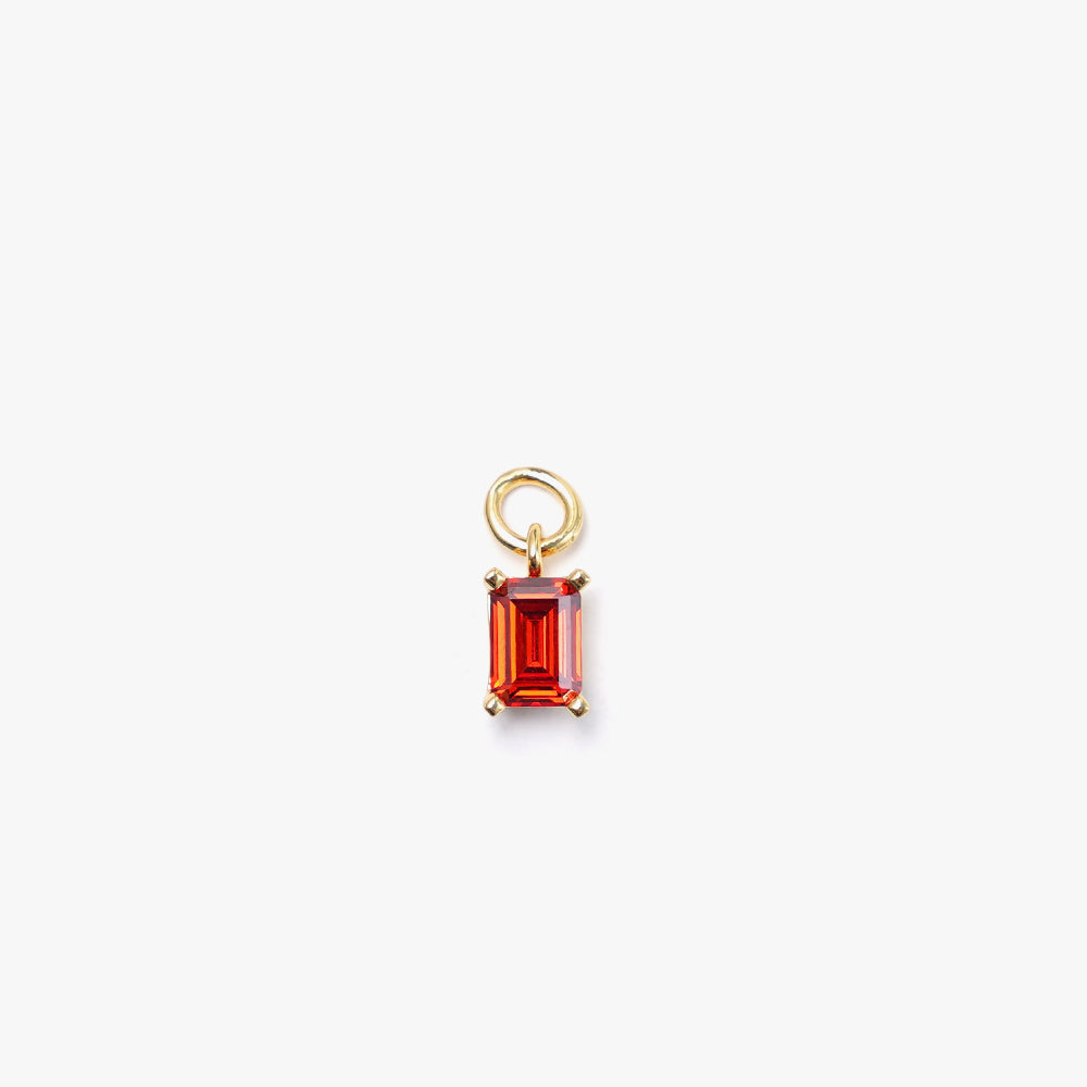 One stone pendant orange gold