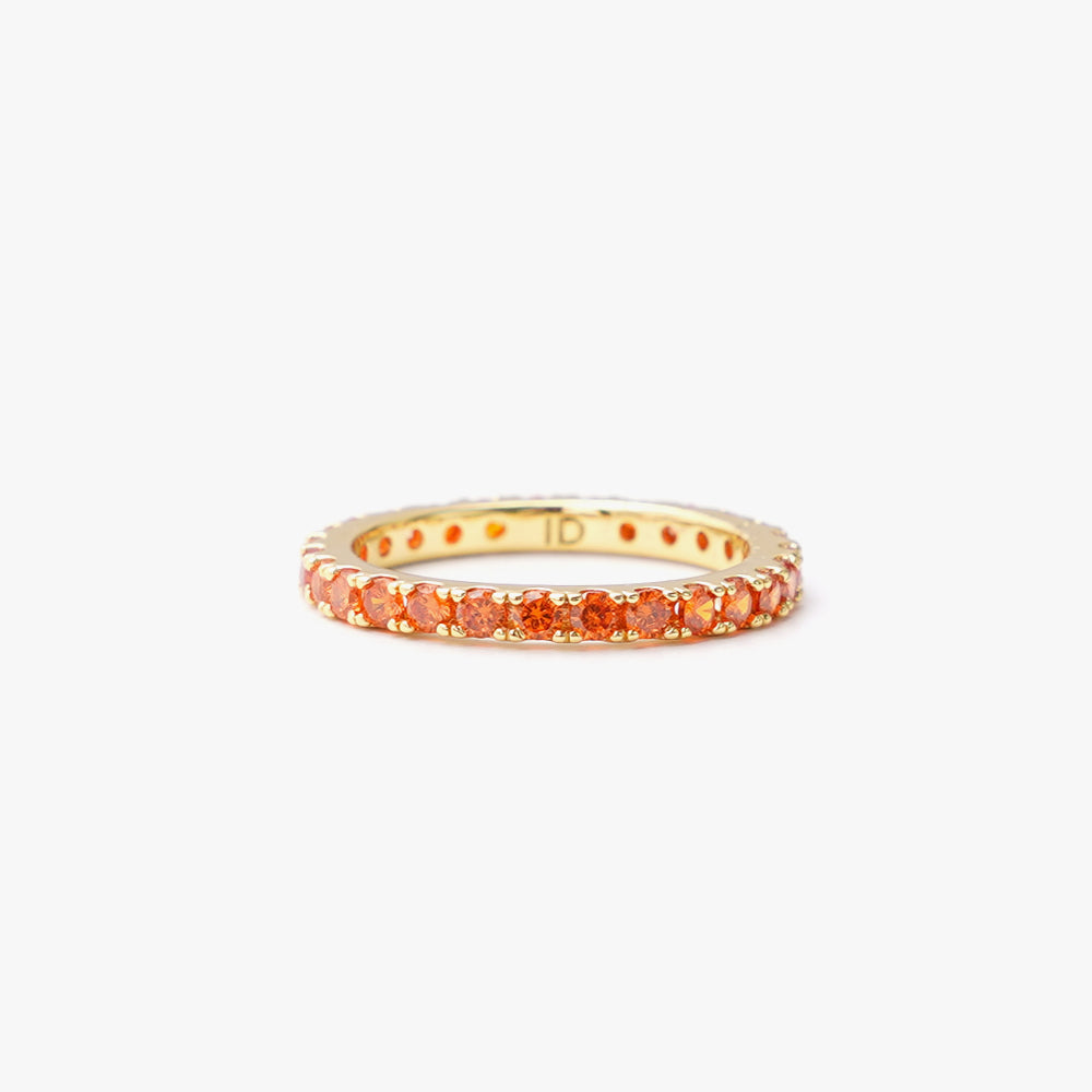 Colorful ring slim orange gold