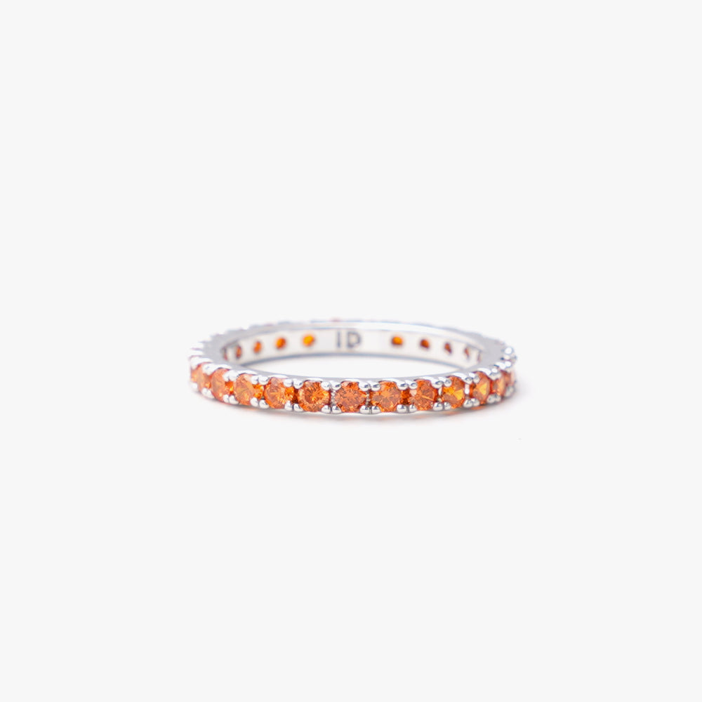 Slim ring orange silver