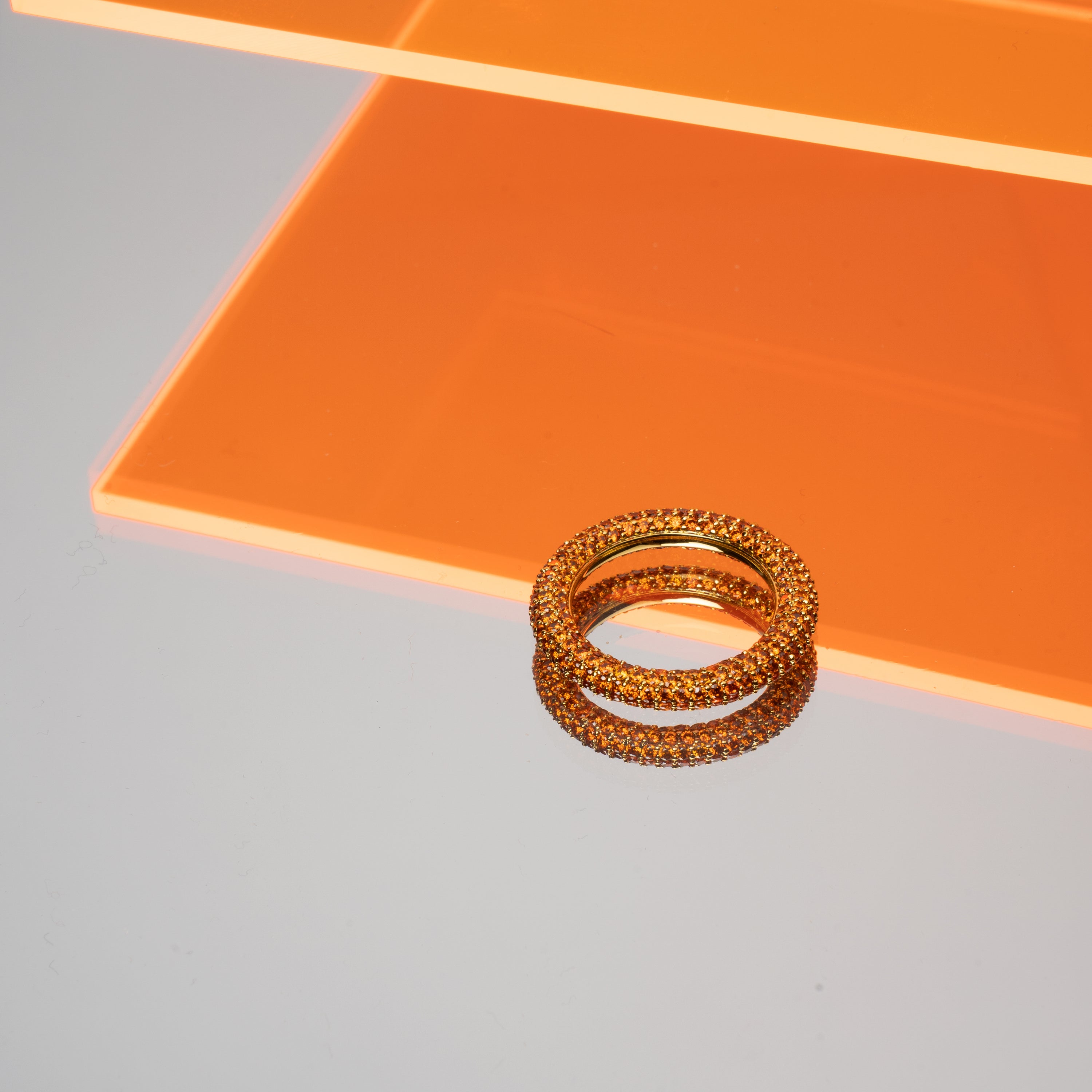 Colorful ring orange gold