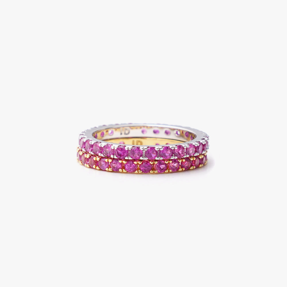 Colorful ring slim pink gold