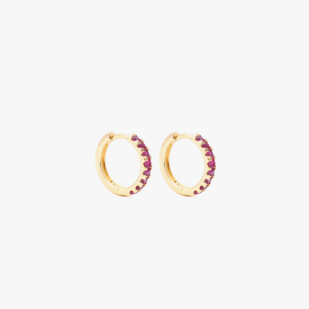 Mini hoop pink gold