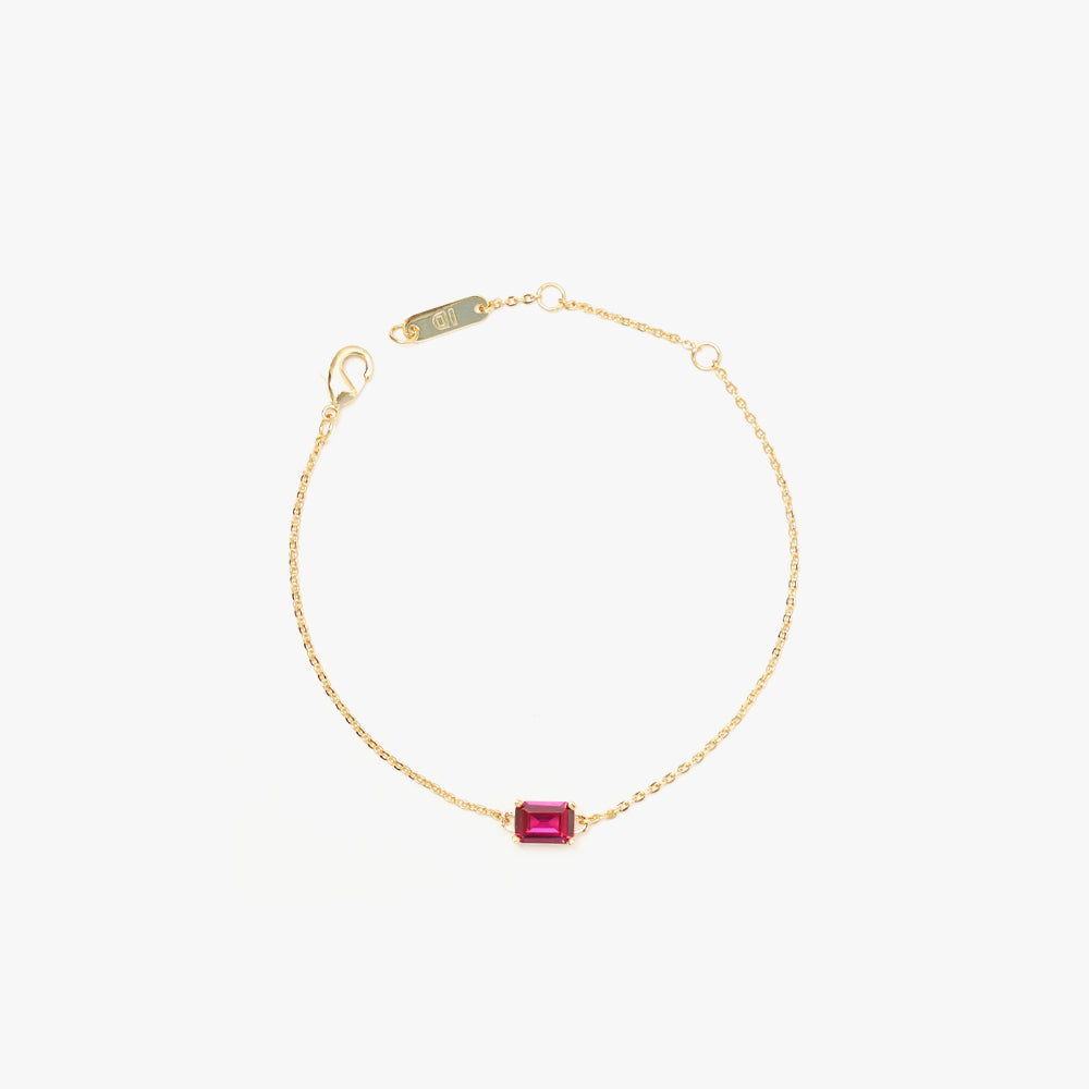 One stone bracelet pink gold