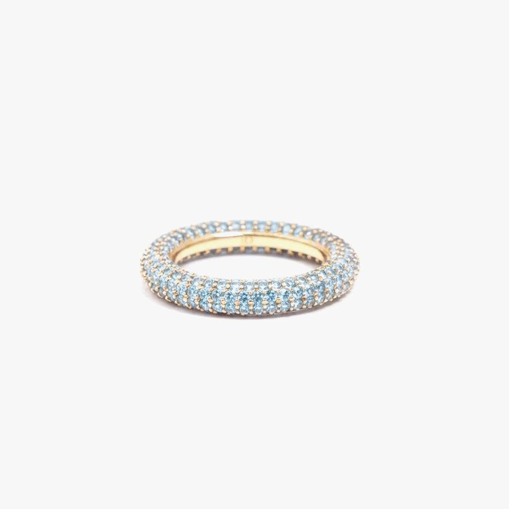 Colorful ring turquoise gold