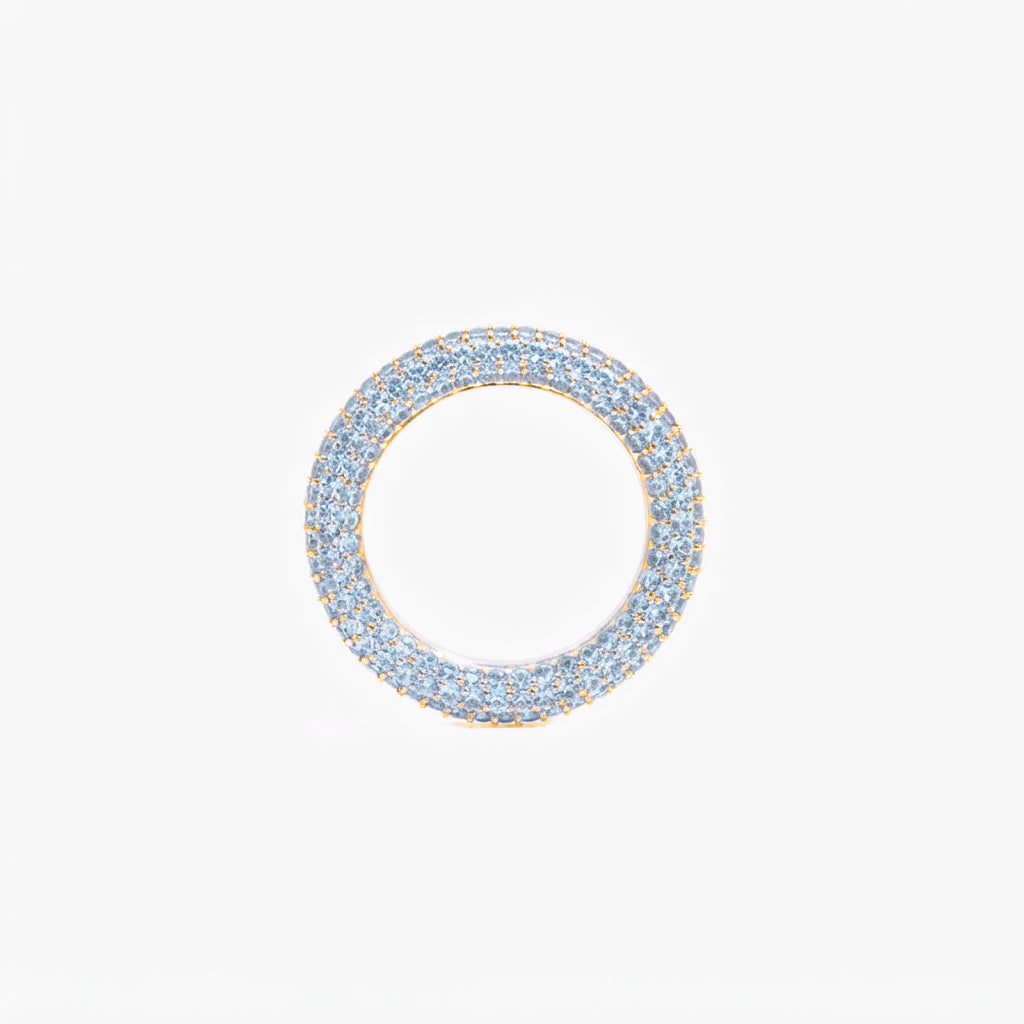 Colorful ring turquoise gold