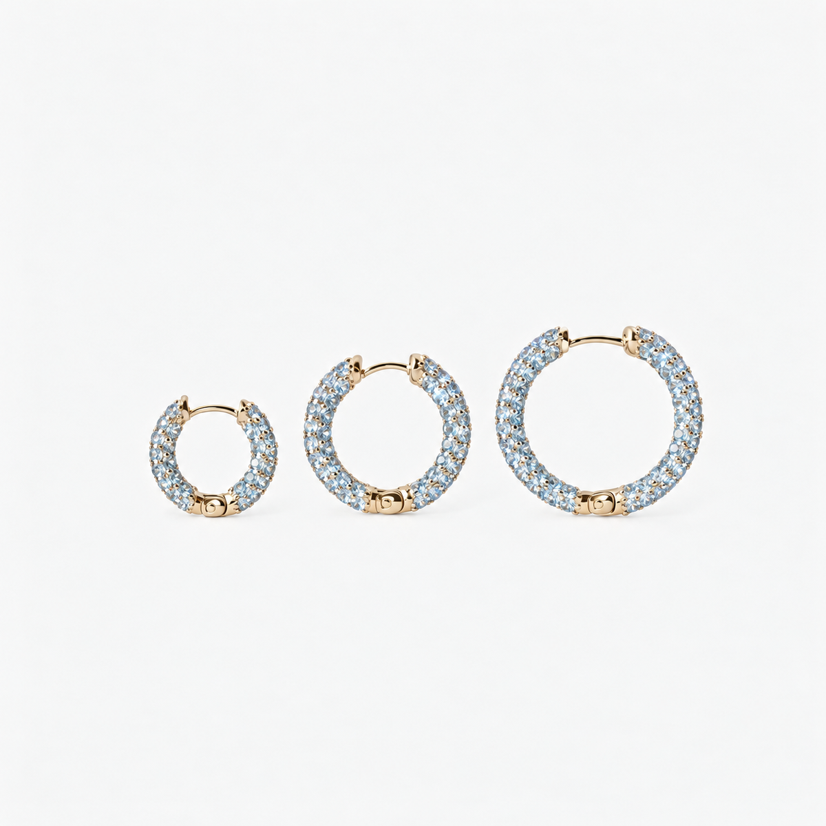 Colorful mini hoop turquoise gold