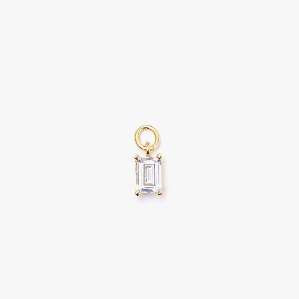 One stone pendant white gold