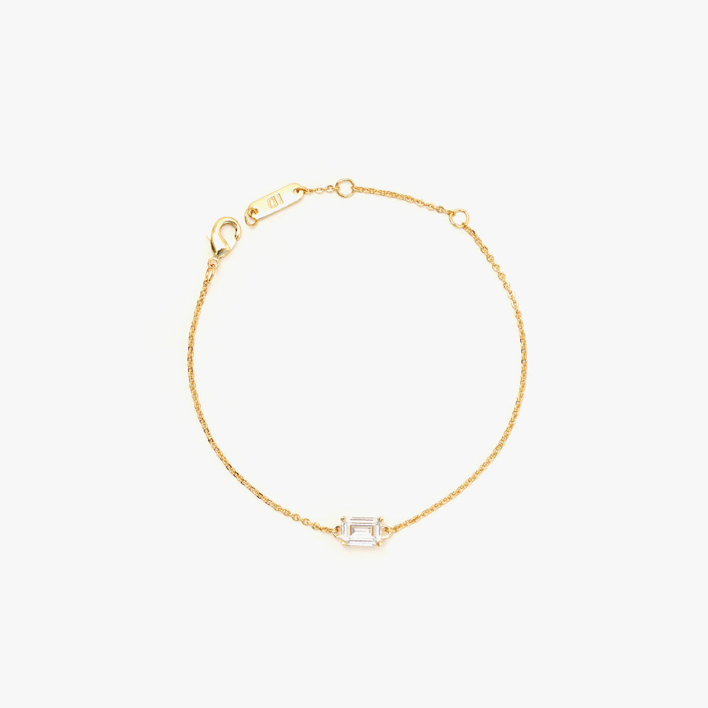 One stone bracelet white gold