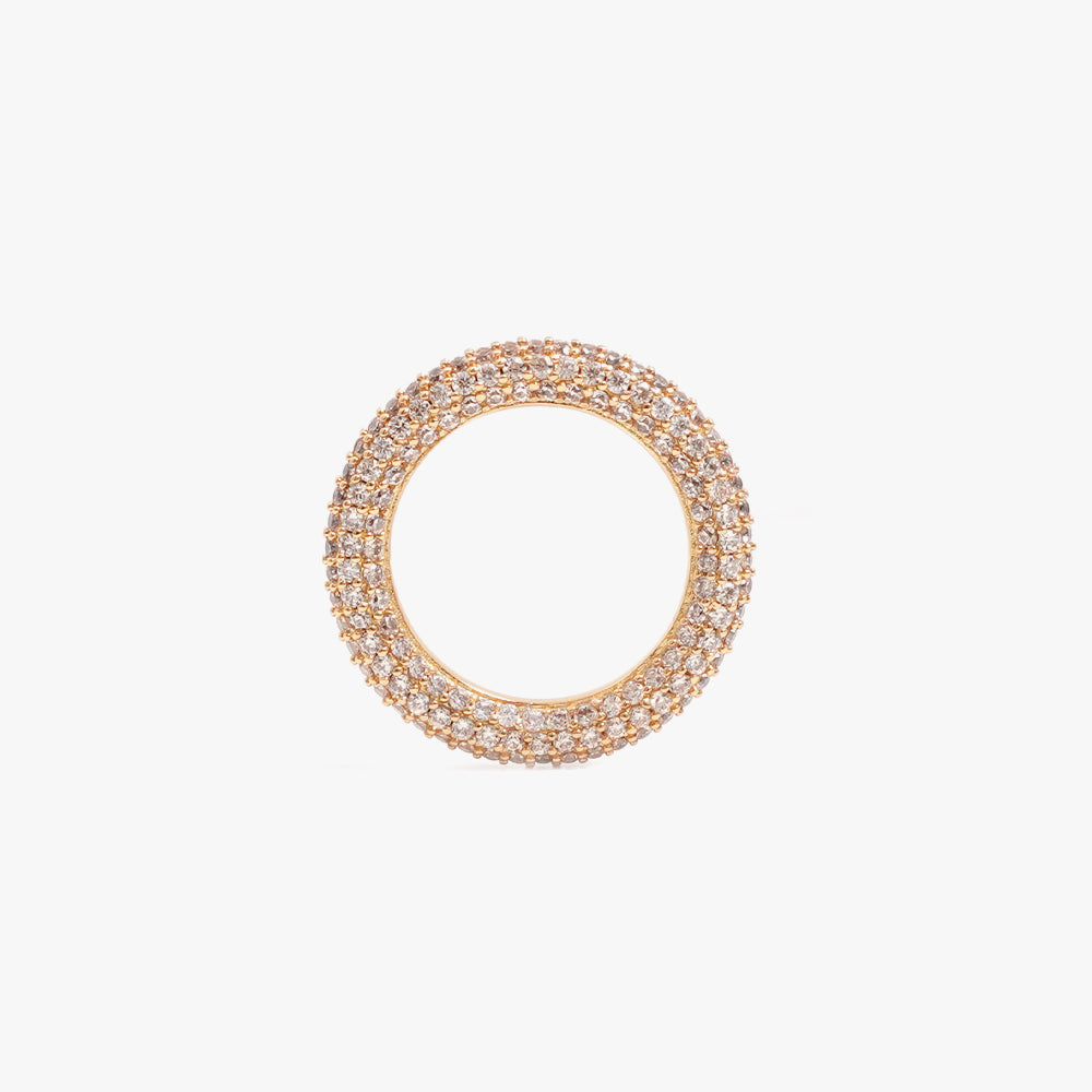 Colorful ring beige gold