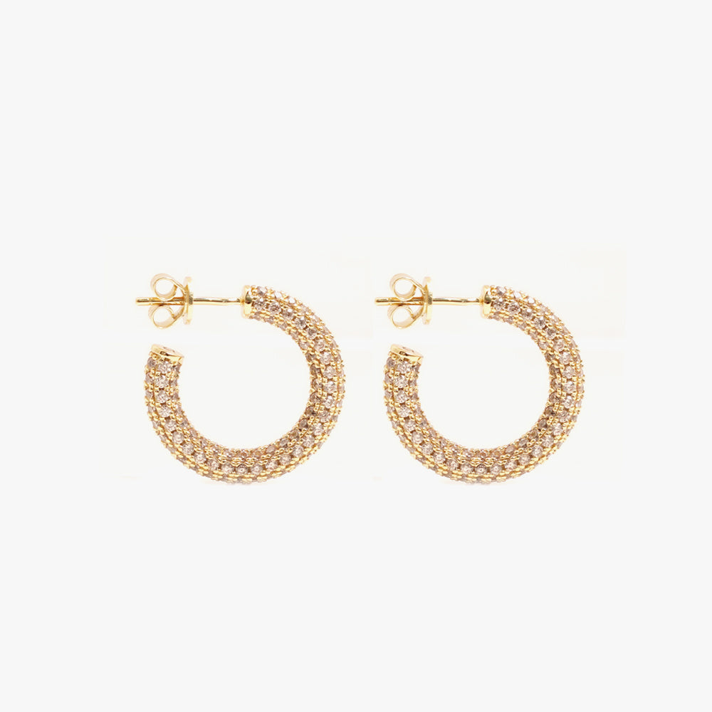 Colorful hoop beige gold