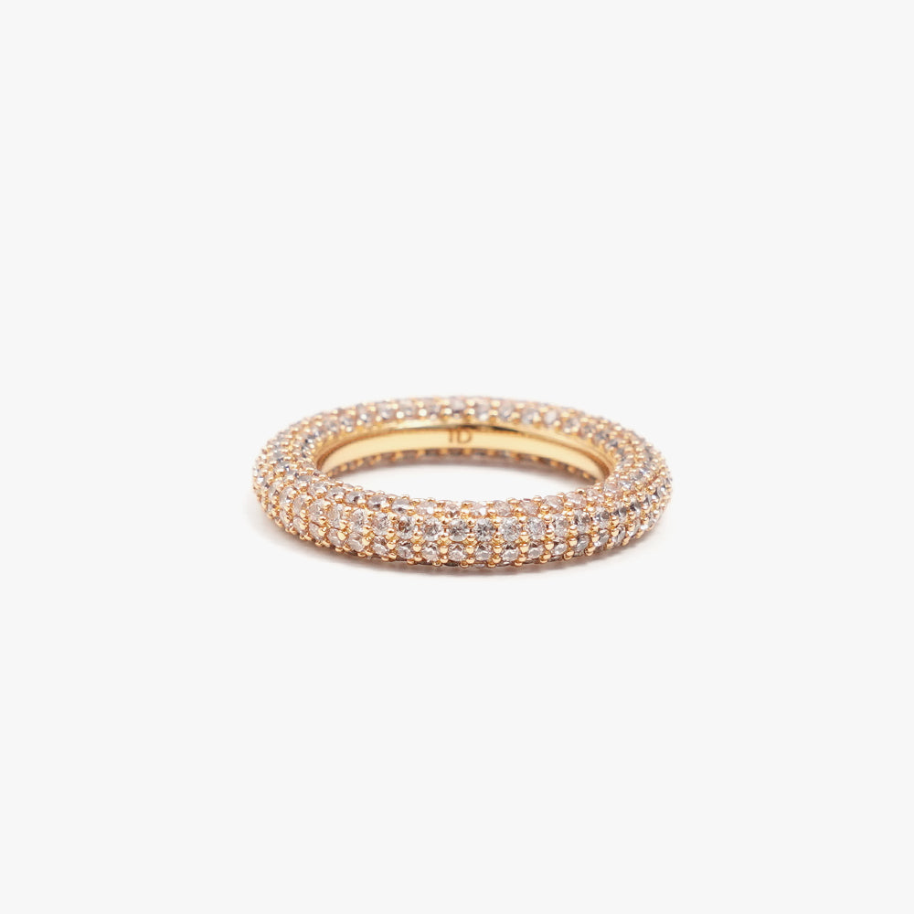 Colorful ring beige gold