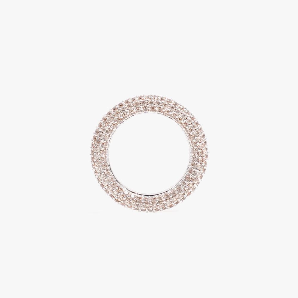 Colorful ring beige silver