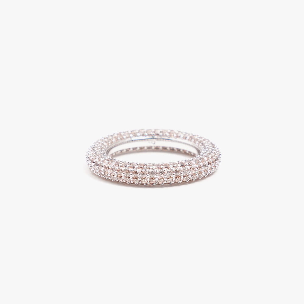 Colorful ring beige silver