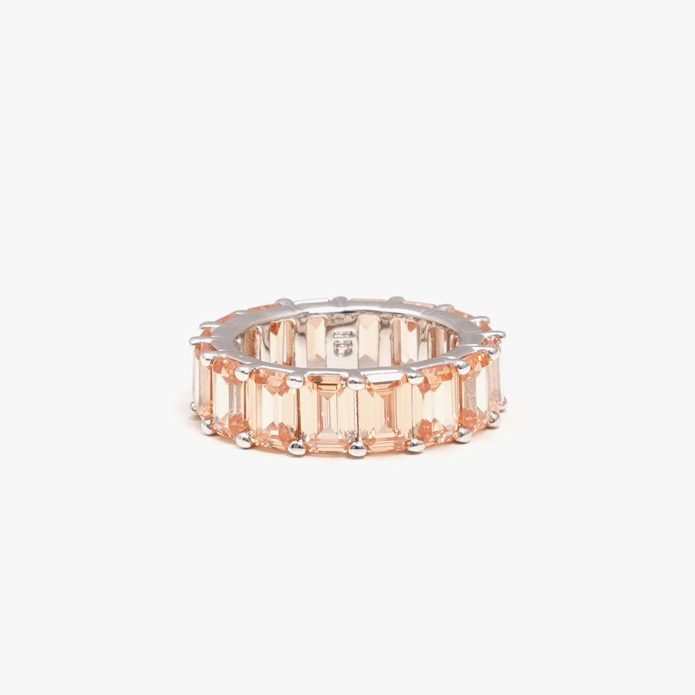 Chunky ring beige silver