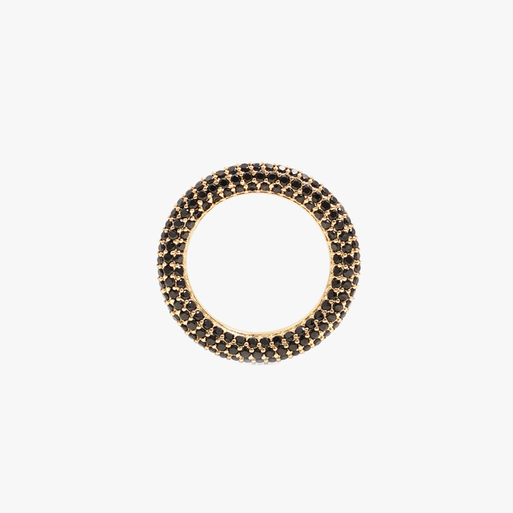 Colorful ring black gold