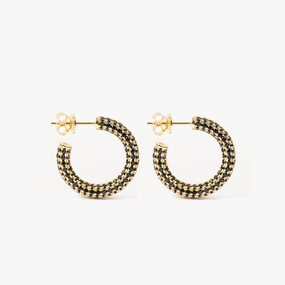 Colorful hoop black gold
