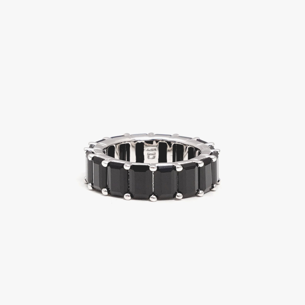 Chunky ring black silver