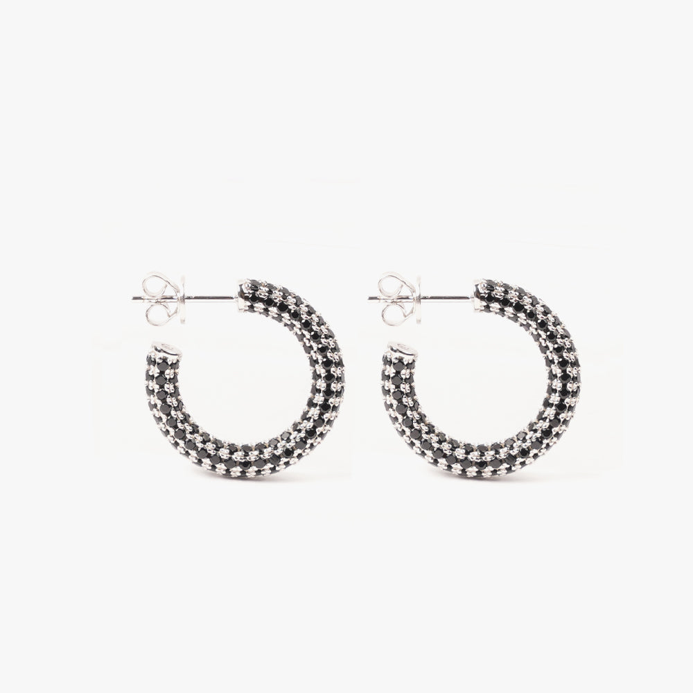 Colorful hoop black silver