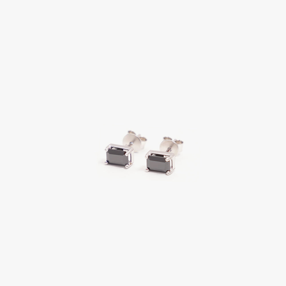 Colorful studs black silver