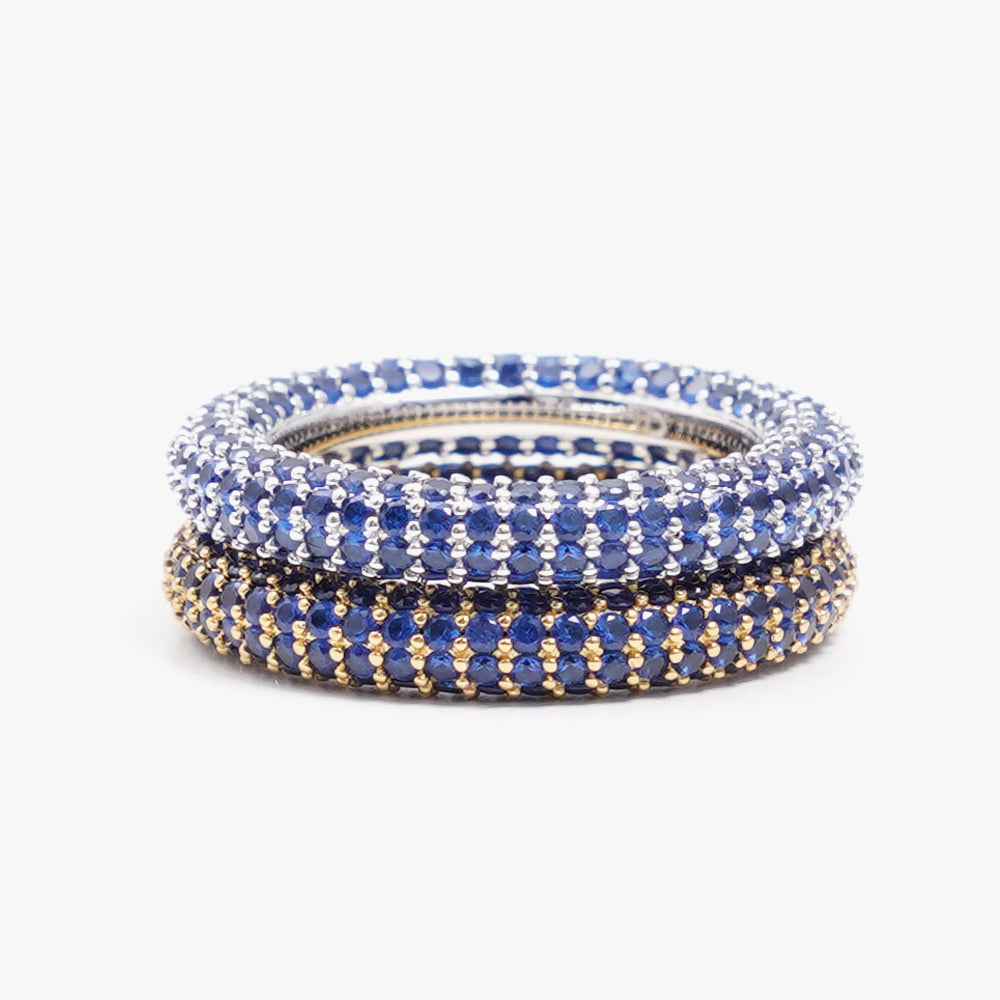 Colorful ring blue gold