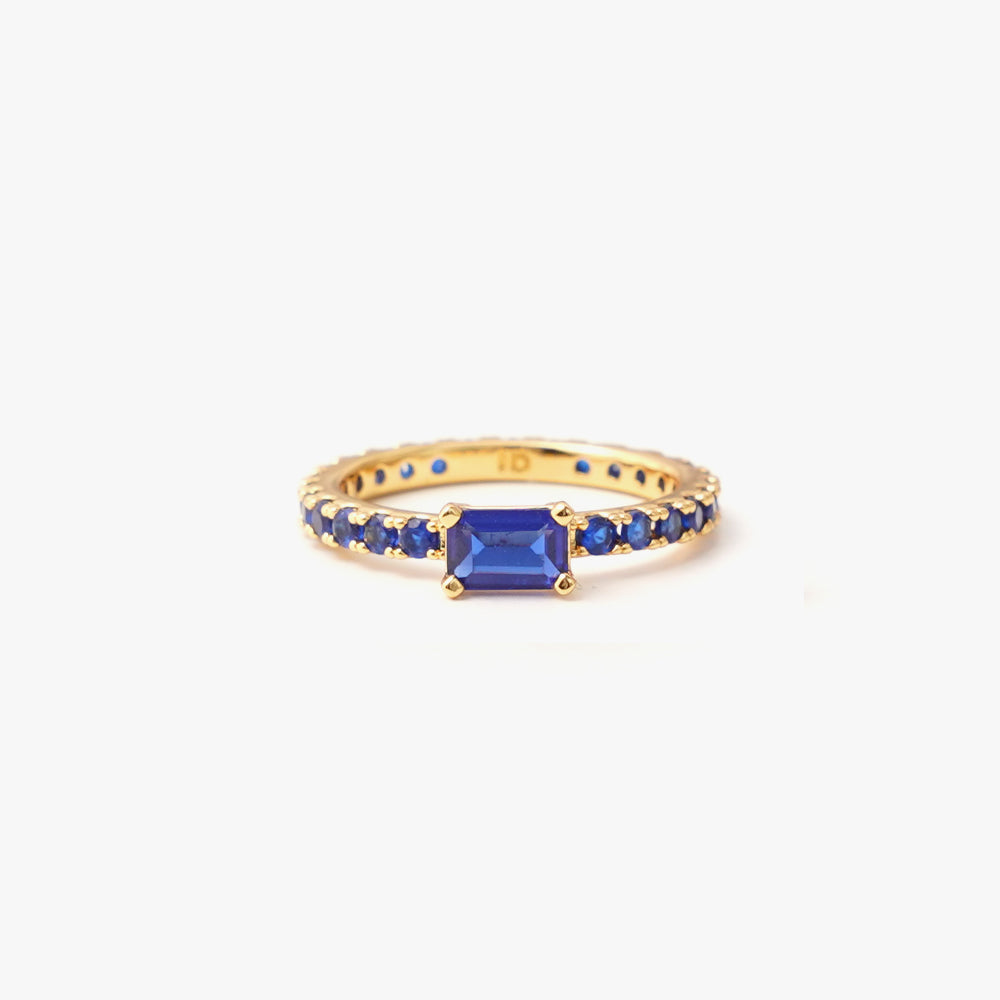 Ultra slim ring blue gold