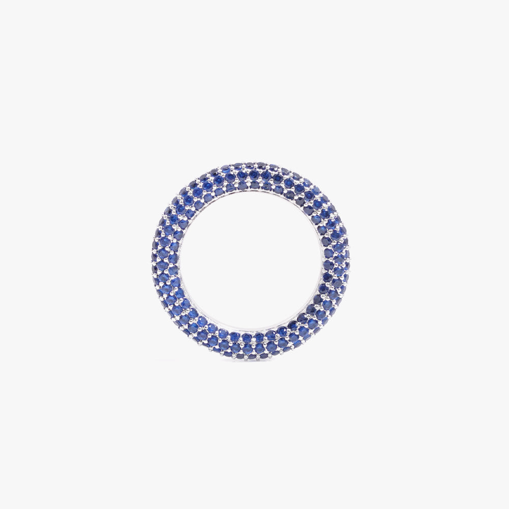 Colorful ring blue silver