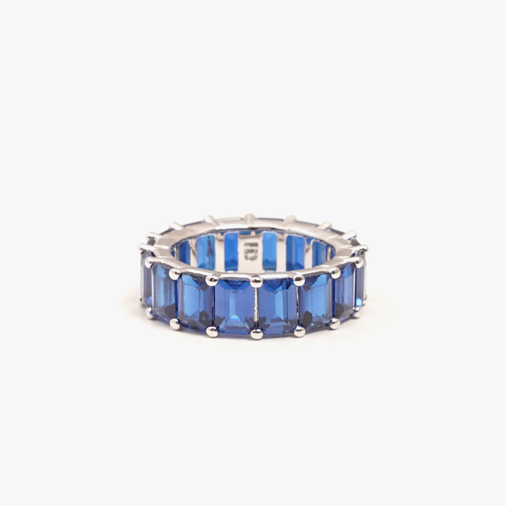 Chunky ring blue silver
