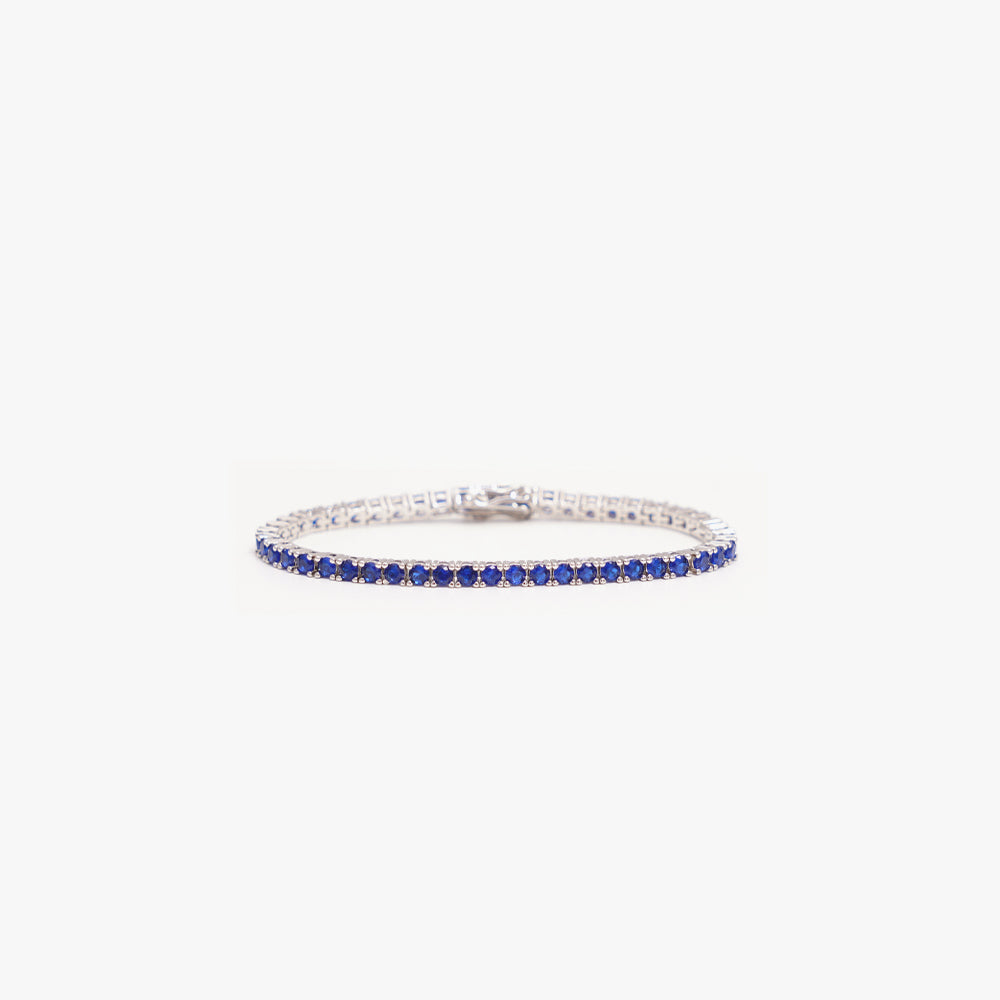 Tennis bracelet blue silver