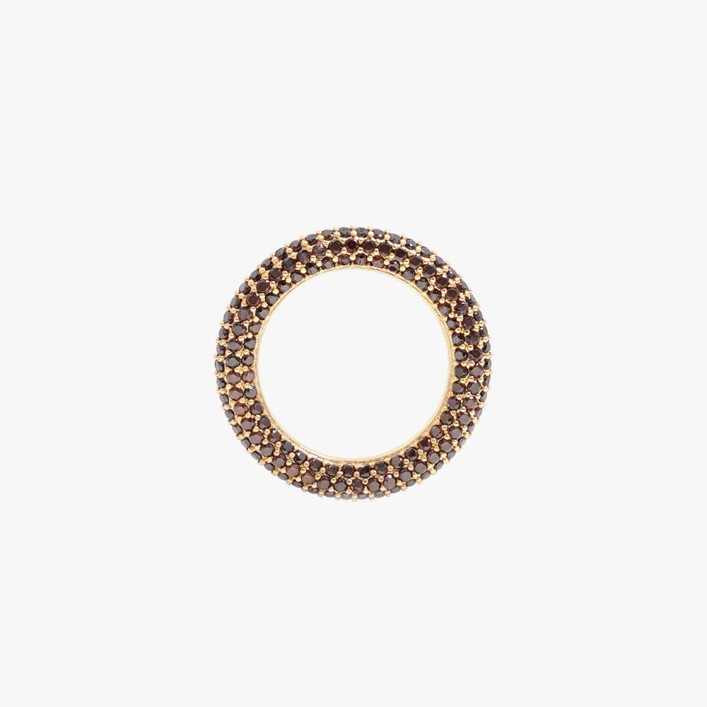 Colorful ring brown gold