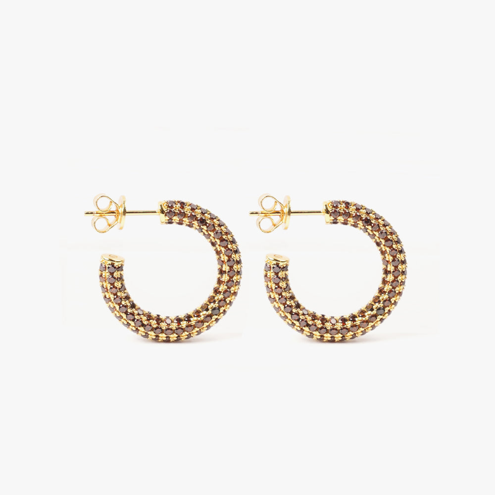 Colorful hoop brown gold