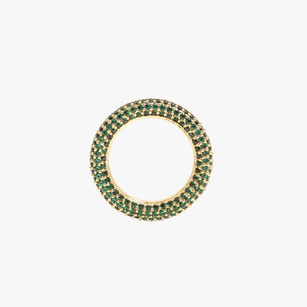 Colorful ring green gold