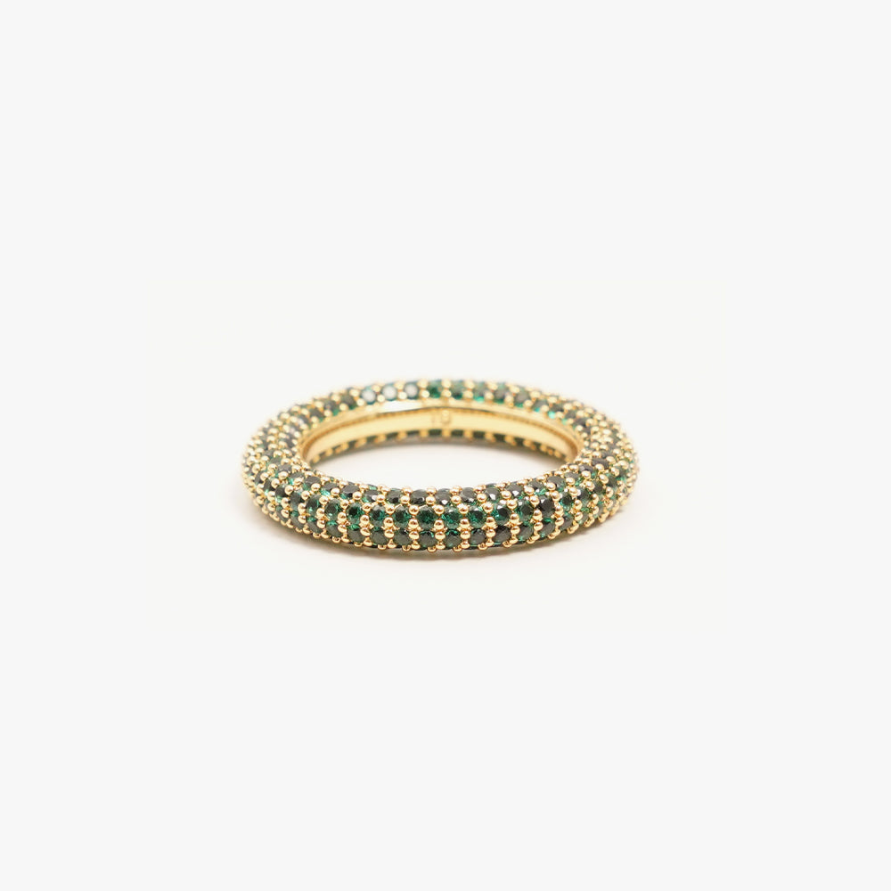 Colorful ring green gold