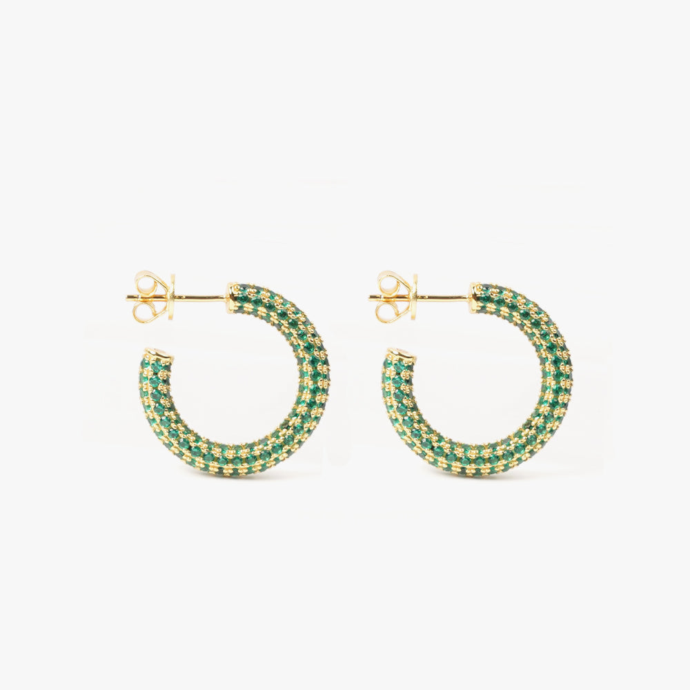 Colorful hoop green gold