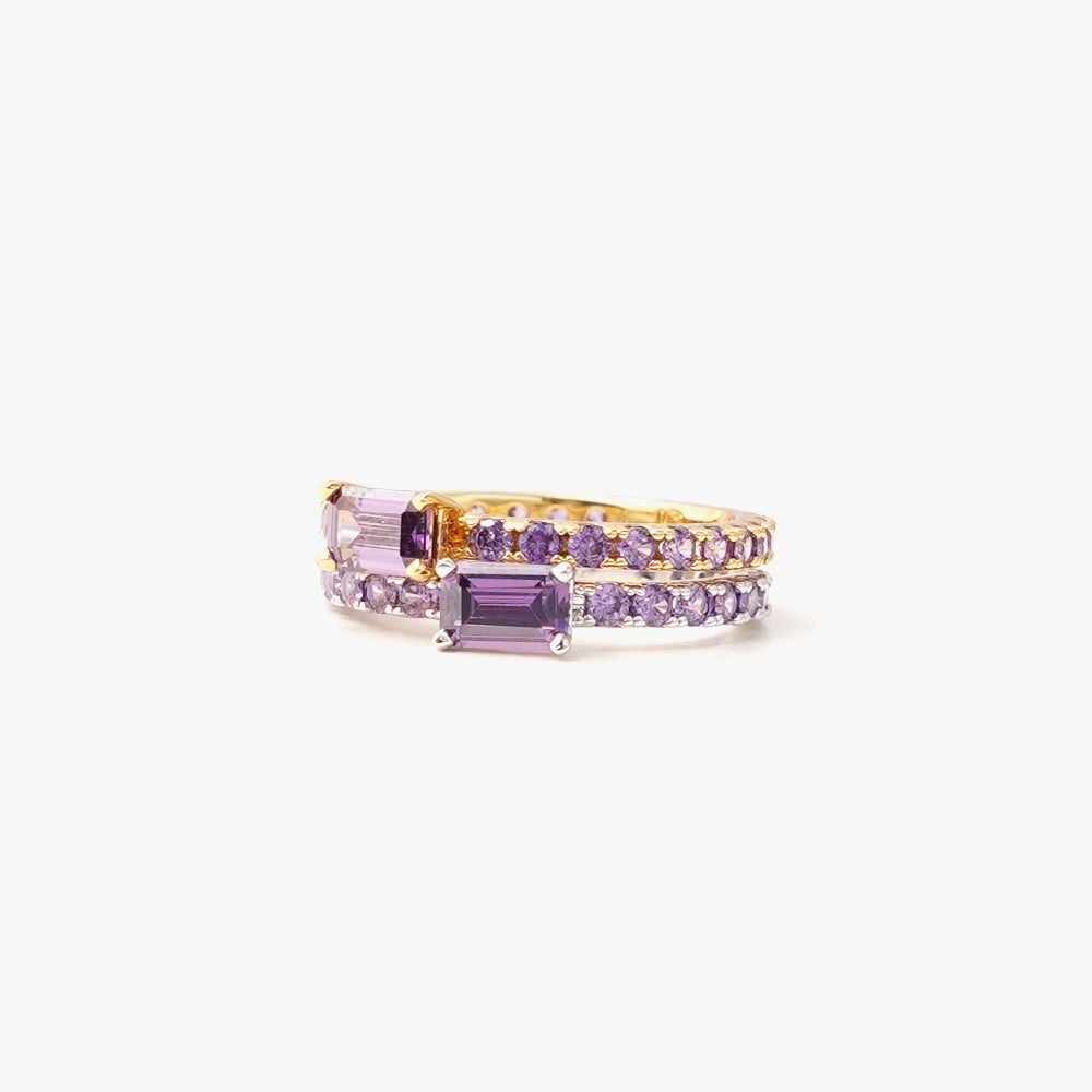 Ultra slim ring lilac gold