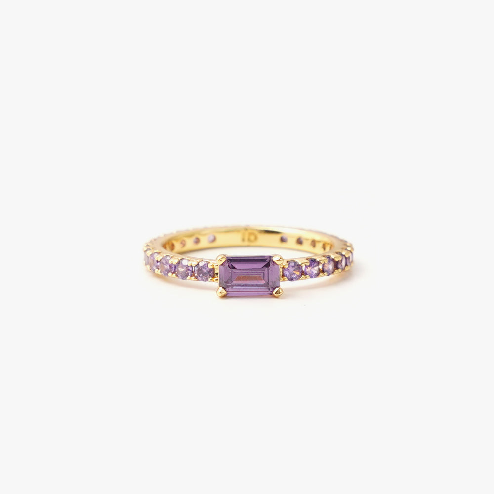 Ultra slim ring lilac gold