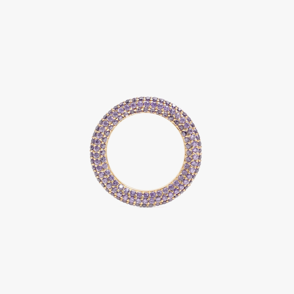 Colorful ring lilac gold