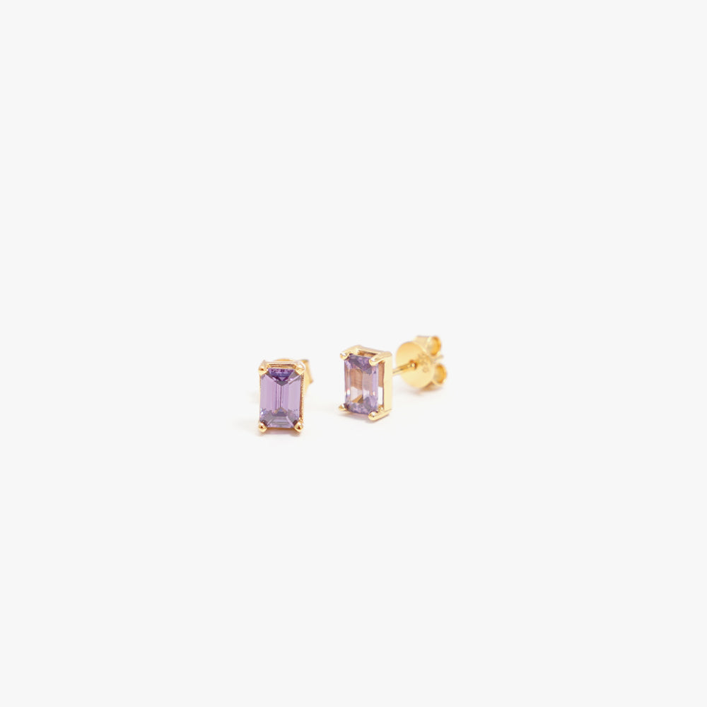 Colorful studs lilac gold