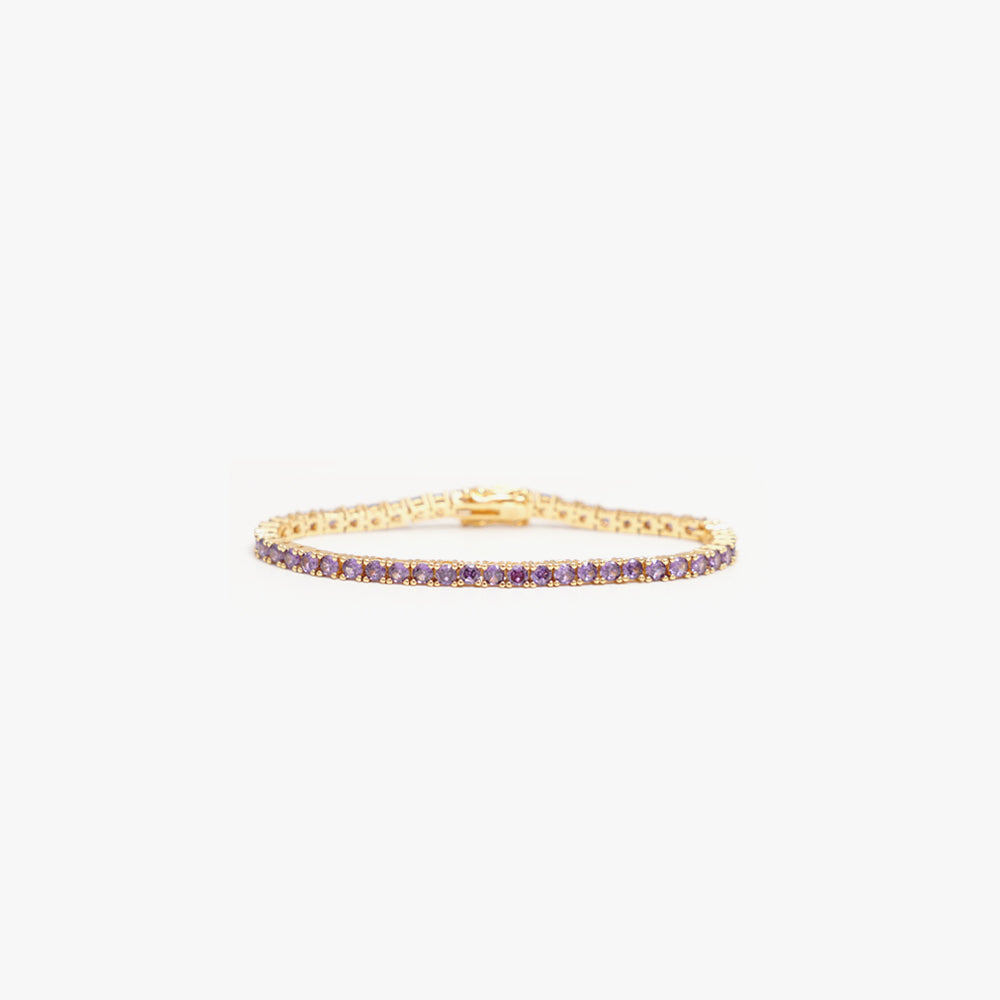 Tennis bracelet lilac gold