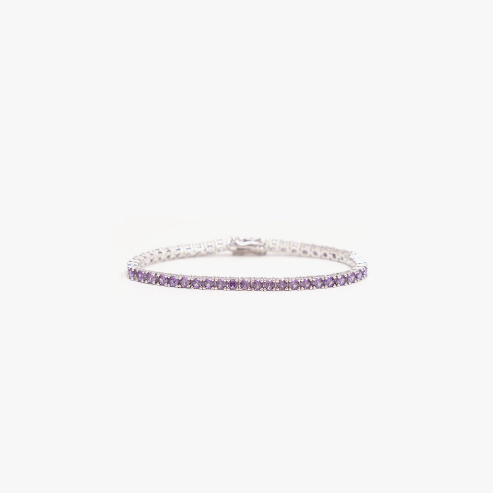Tennis bracelet lilac silver