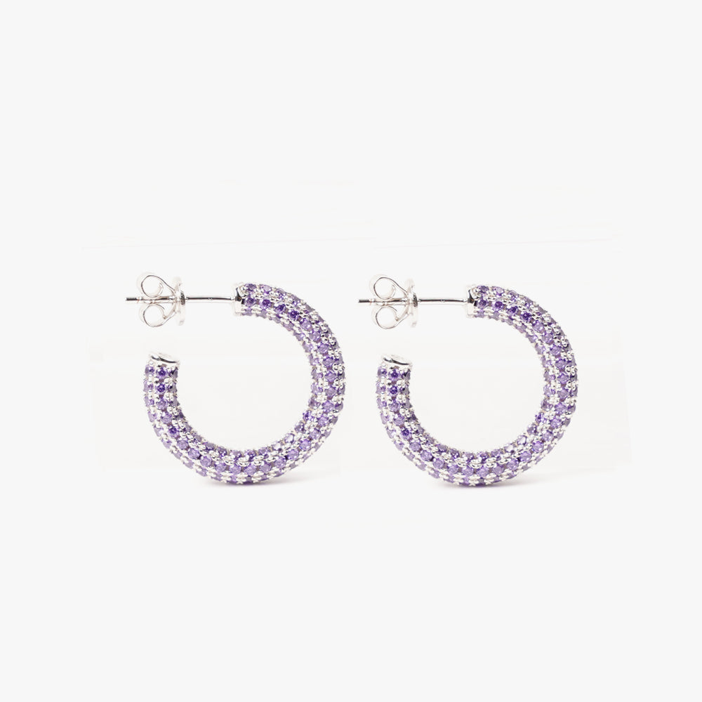 Colorful hoop lilac silver