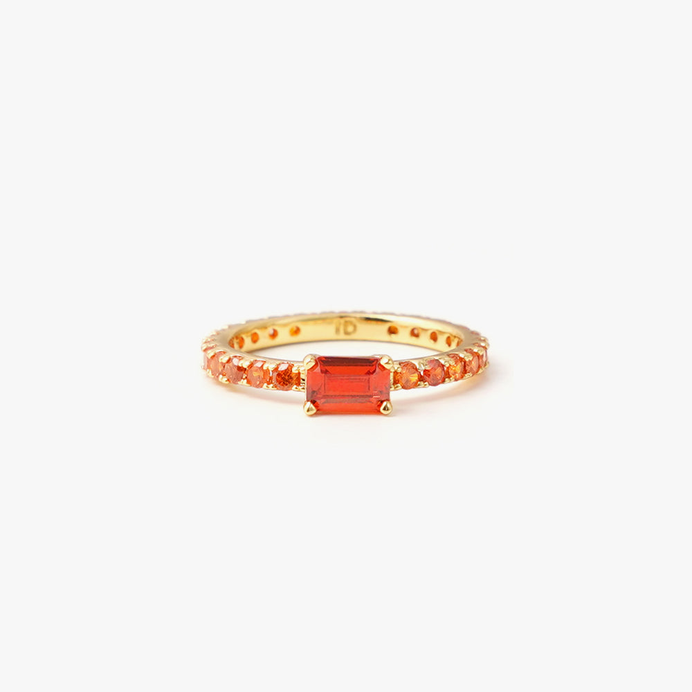 Ultra slim ring orange gold