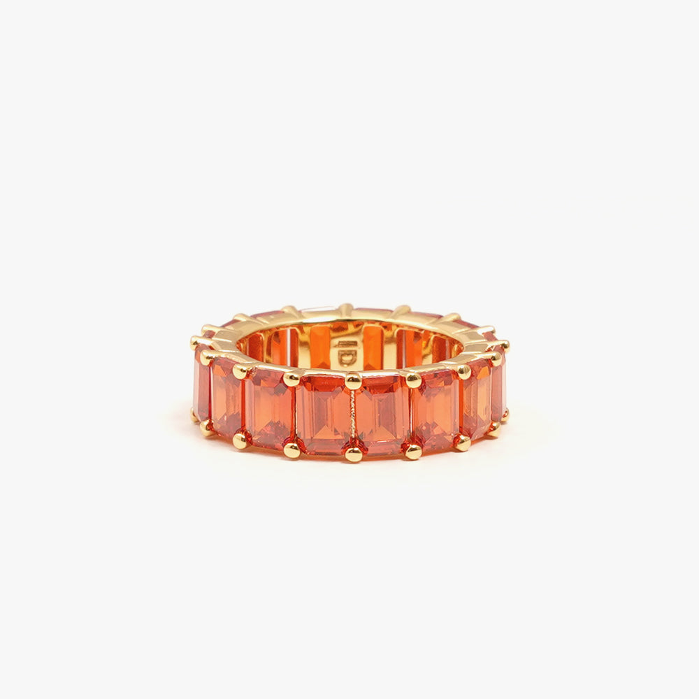 Chunky ring orange gold